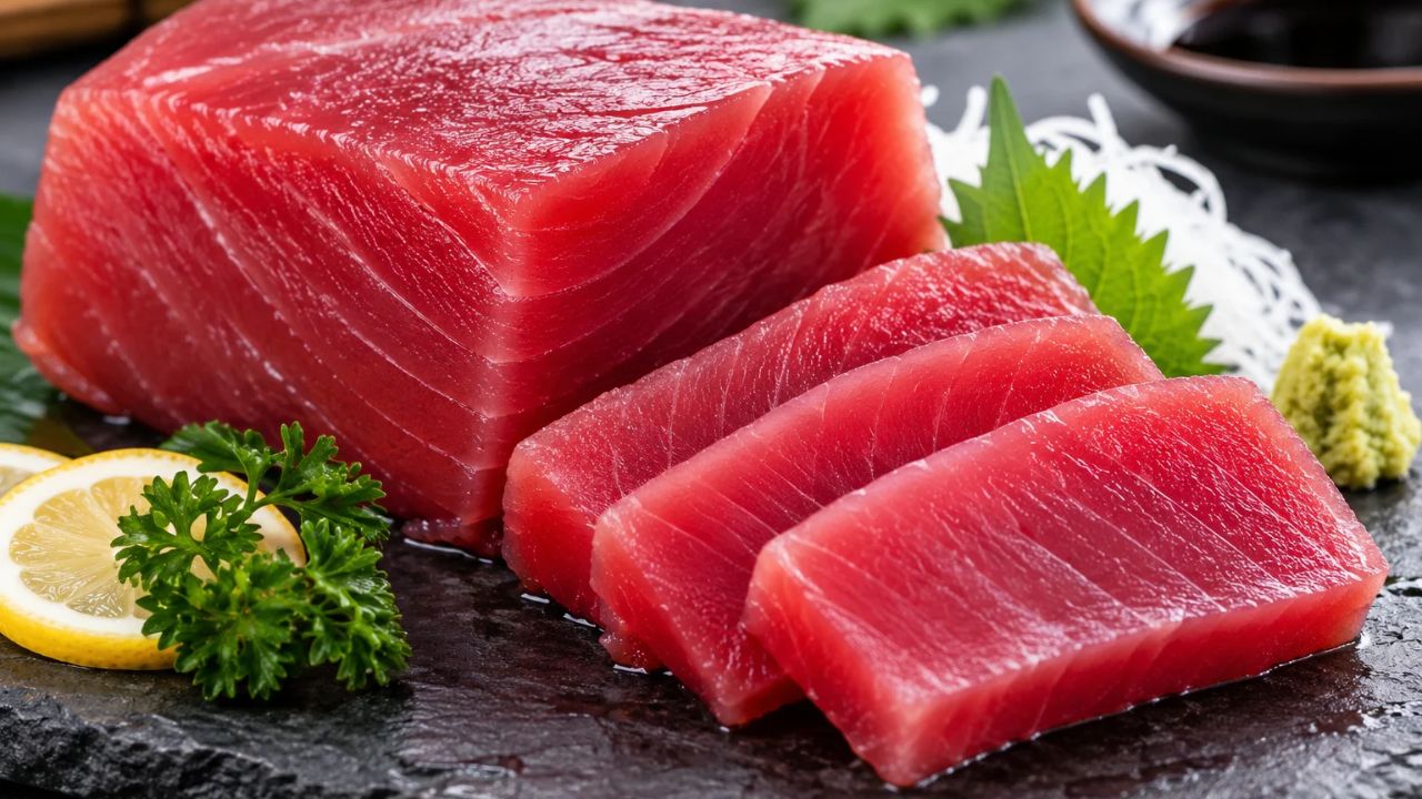 Ahi tuna nigiri sushi
