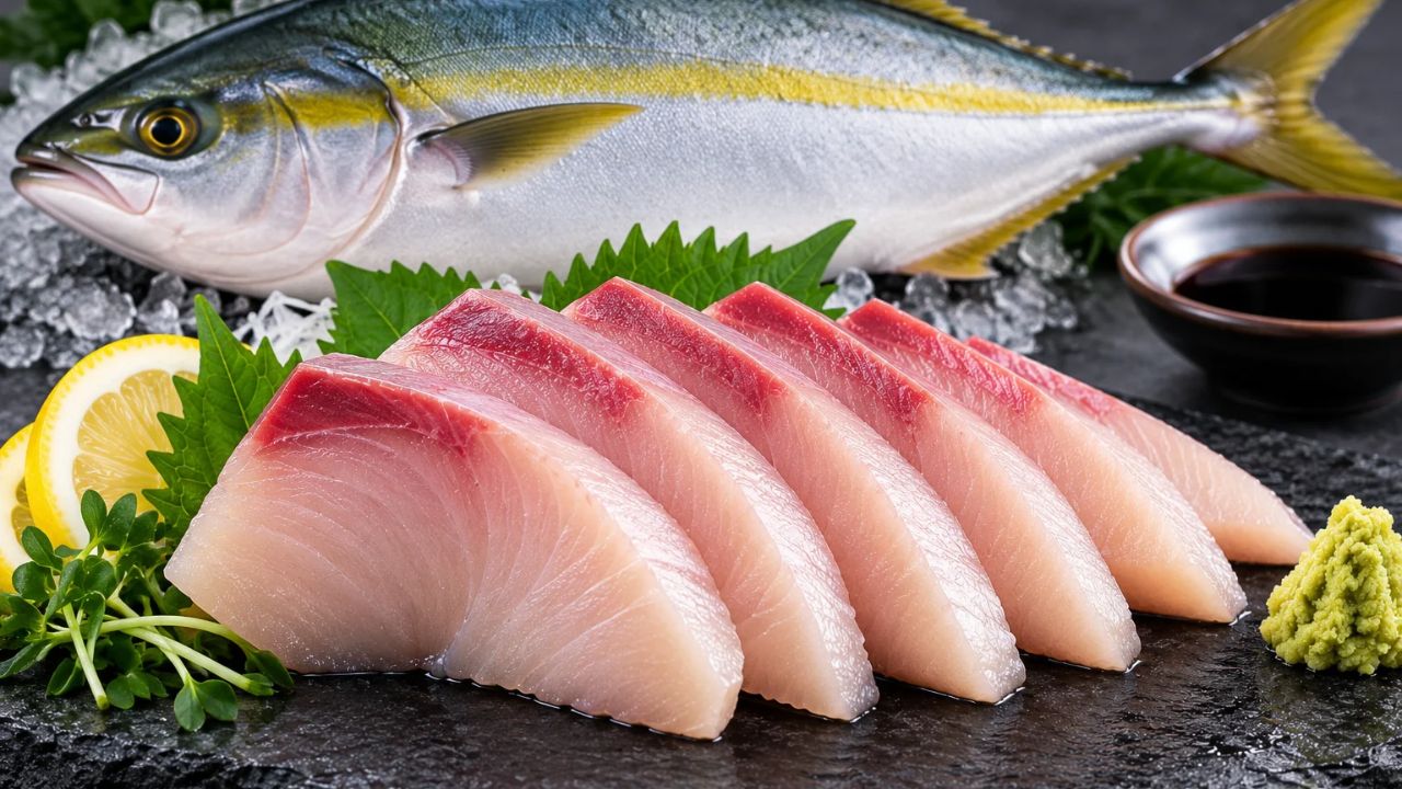 Yellowtail hamachi nigiri sus